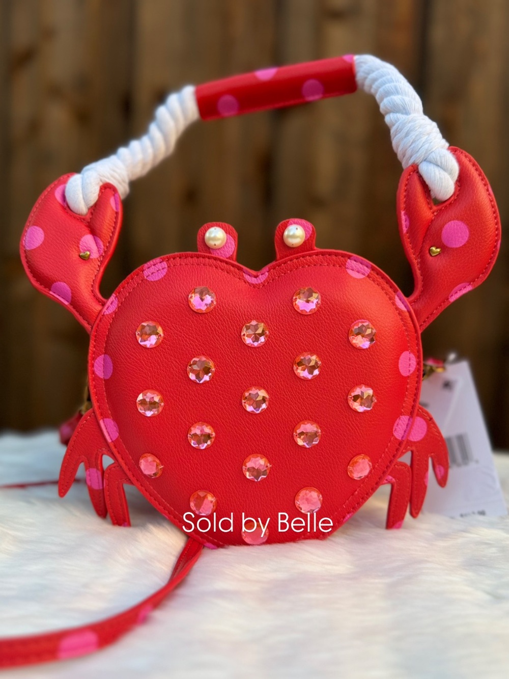 NWT Betsey Johnson Red Shell Raiser Heart Crab